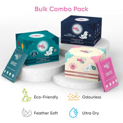 SafeStree Bulk Sanitary Period Pads Combo Pack