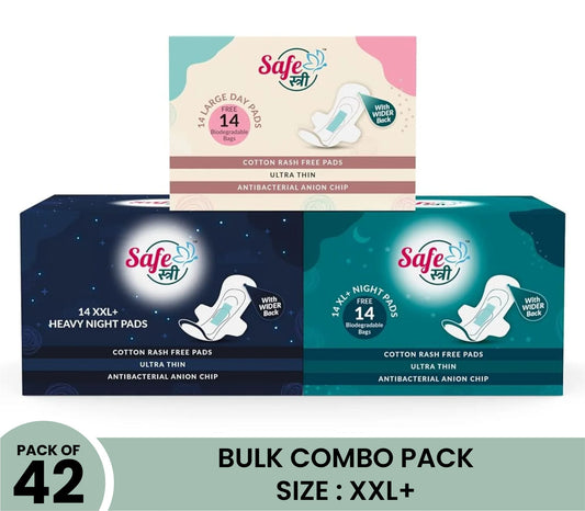 SafeStree Bulk Sanitary Period Pads Combo Pack